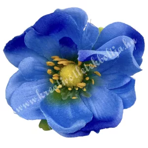 Szellőrózsa virágfej, kék, 6 cm