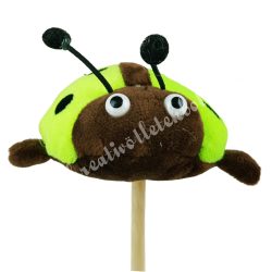 Betűzős katica, zöld, 12x7 cm