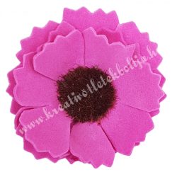 Polifoam margaréta virágfej, pink, 4 cm