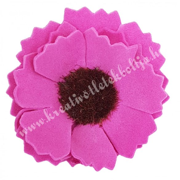 Polifoam margaréta virágfej, pink, 4 cm