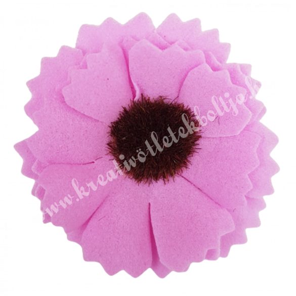 Polifoam margaréta virágfej, rózsaszín, 4 cm