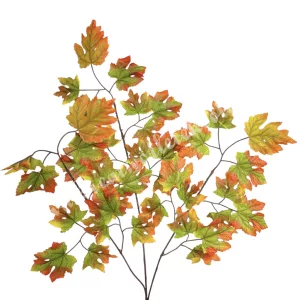 Levél ág, narancs-zöld, 53x70 cm