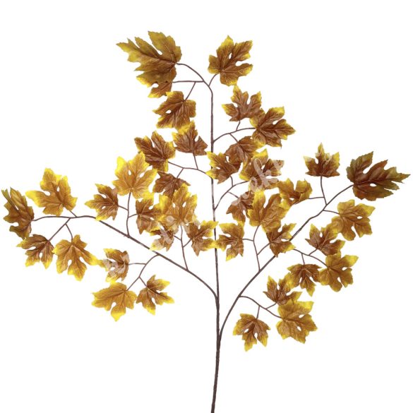 Levél ág, barna-élénk sárga, 58x76 cm