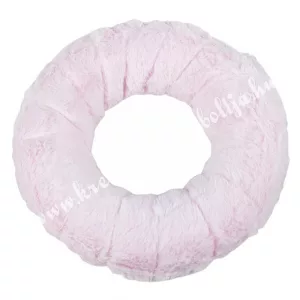 Szőrmés félkoszorú alap, pasztell lila, 20 cm