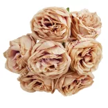 Hamvas levelű peonia csokor, cirmos, kb. 40 cm