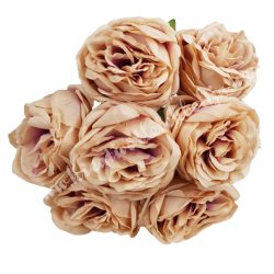 Hamvas levelű peonia csokor, cirmos, kb. 40 cm
