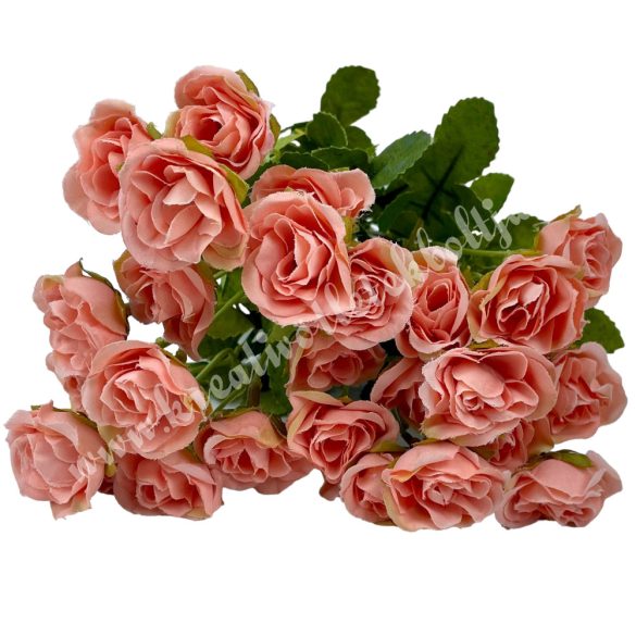 Rózsacsokor, lazac, 36 cm