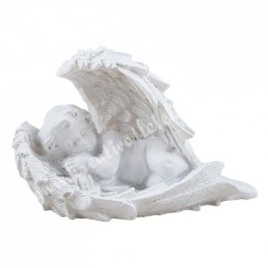 Polyresin angyal, alvó, 6,5x4 cm