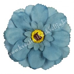 Dekor virágfej, kék, 7,5 cm