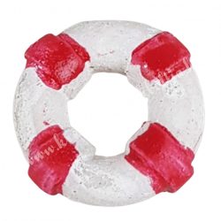 Polyresin mini mentőöv, piros, 1,5x0,6 cm