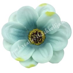 Dekor virágfej, kék, 6,5 cm