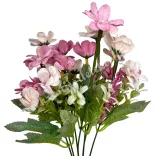 Dupla szirmú csokor, rózsaszín, 35 cm
