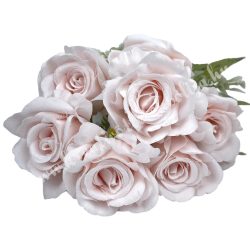 Rózsa csokor, rózsaszín, 31 cm