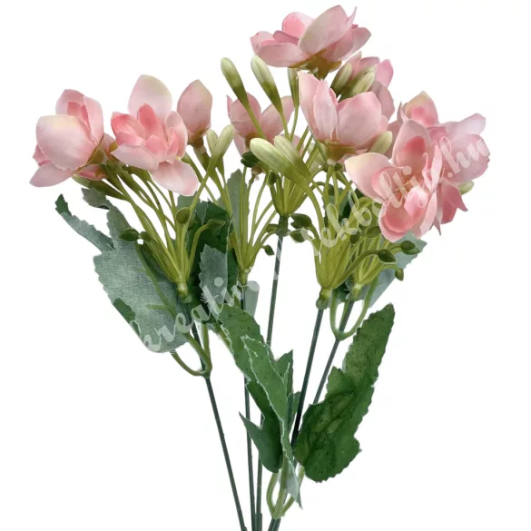 Kis virágú virágcsokor, rózsaszín, 30 cm