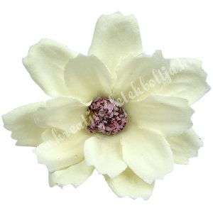 Dekor virágfej, törtfehér, 4 cm