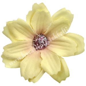 Dekor virágfej, sárga, 4 cm