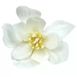 Dekor virágfej, fehér, 5 cm
