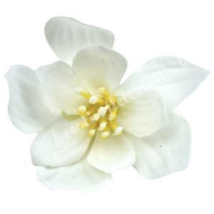 Dekor virágfej, fehér, 5 cm