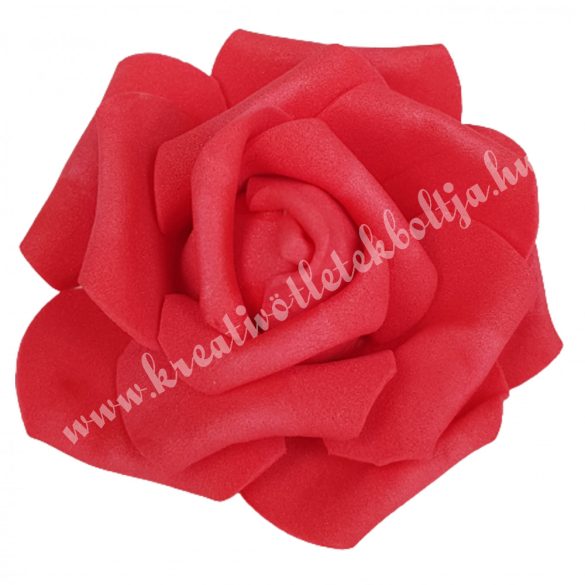 Polifoam rózsa, 6x5 cm, 20. Piros