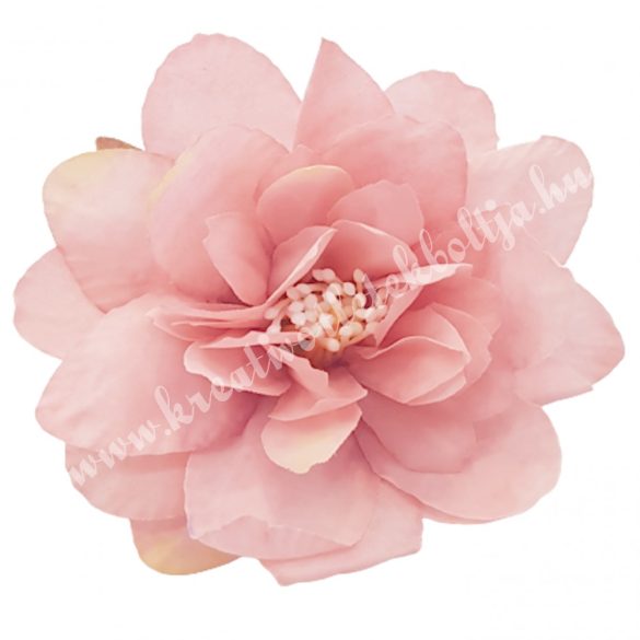 Dekor virágfej, pasztell rózsaszín, 8 cm