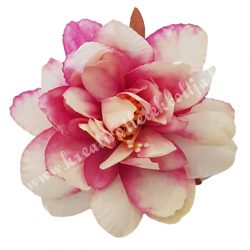 Dekor virágfej, krém-pink, 8 cm