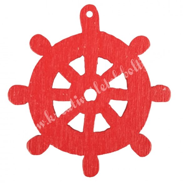 Fadekor, hajókormány, piros, 2,5 cm