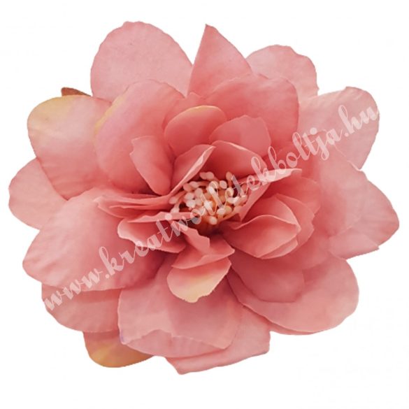 Dekor virágfej, rózsaszín, 8 cm