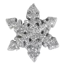 Ragasztható hópehely, ezüst, 2,5 cm