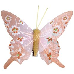 Csipeszes pillangó, narancs, 7x6,5 cm