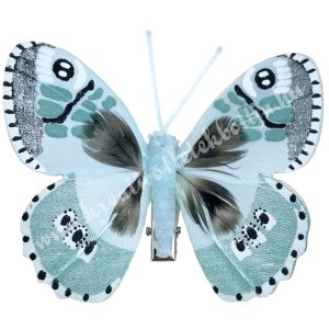 Csipeszes pillangó, kék, 7,5x6,5 cm