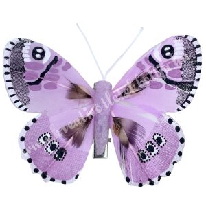 Csipeszes pillangó, lila, 7,5x6,5 cm