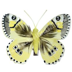 Csipeszes pillangó, sárga, 7,5x6,5 cm