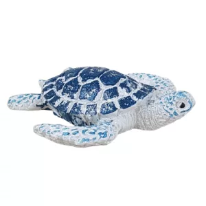 Polyresin teknős, kék, 5,5x5 cm