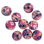 Gyurmagyöngy, pink, 12 mm