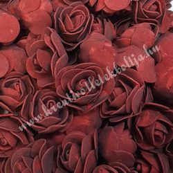 Habrózsa/ polifoam rózsa, burgundi, 3 cm, 50db/csomag
