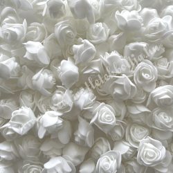 Habrózsa/ polifoam rózsa, fehér, 3 cm, 50db/csomag