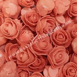 Habrózsa/ polifoam rózsa, lazac, 3 cm, 50db/csomag
