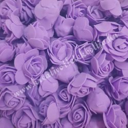 Habrózsa/ polifoam rózsa, lila, 3 cm, 50db/csomag