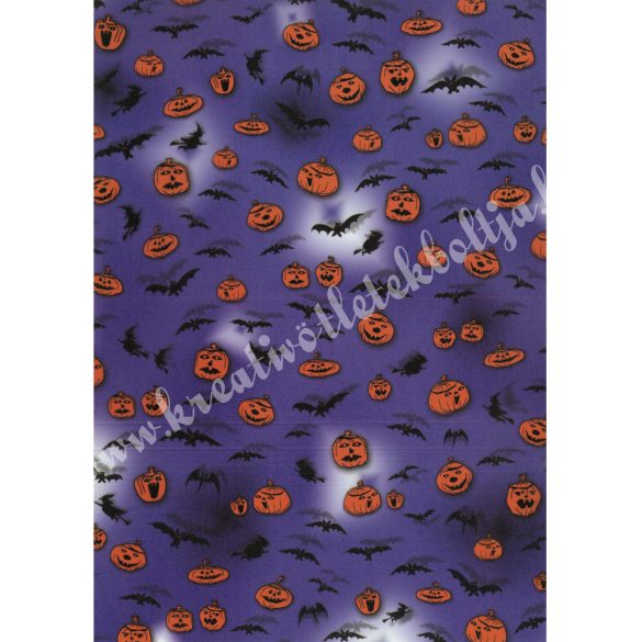 Halloween pauszpapír, lila, 21x30 cm