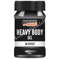  Pentart gélpaszta - heavy body gél - fényes, fekete, 100 ml
