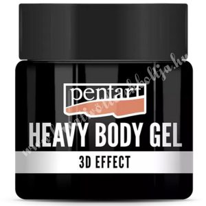 Pentart gélpaszta - heavy body gél - fényes, fekete, 50 ml