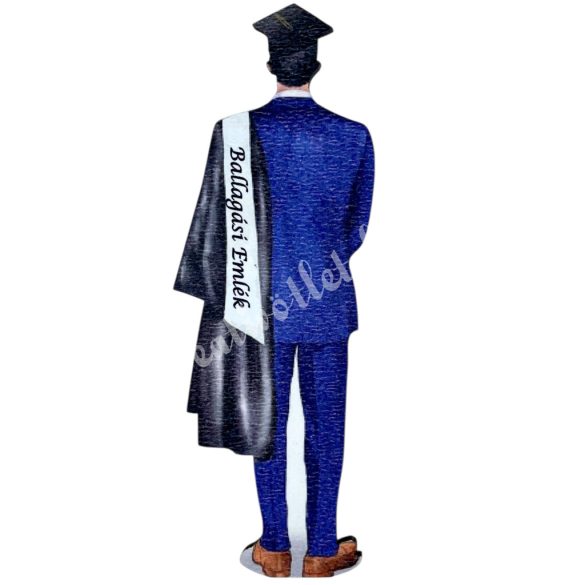 Mdf tábla, ballagó fiú, 4x12 cm