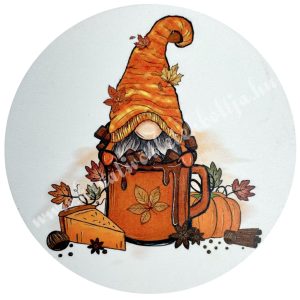 Mdf tábla, kerek, manó, 13 cm