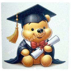 Mdf tábla, négyzet, Micimackó, 6,3 cm