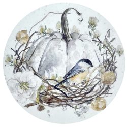 Mdf tábla, kerek, tök, 13 cm