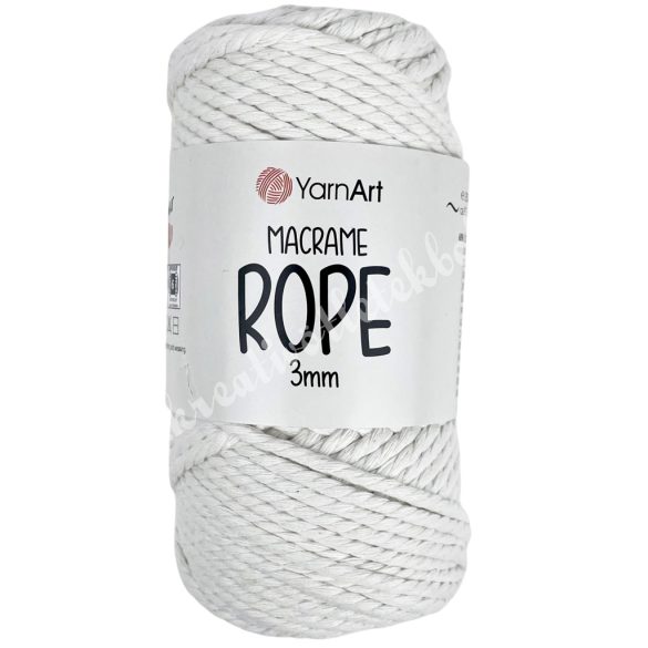 Makramé fonal, 3 mm, ekrü (752), 63 méter/tekercs