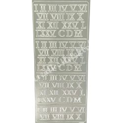 Kontúrmatrica, római számok, ezüst, 10x23 cm