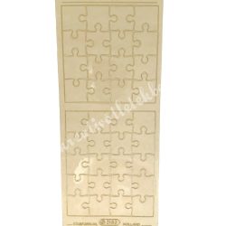 Kontúrmatrica, puzzle, arany, 10x23 cm