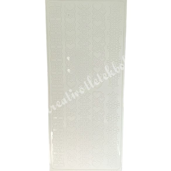 Kontúrmatrica, skandináv sorminta, fehér, 10x23 cm