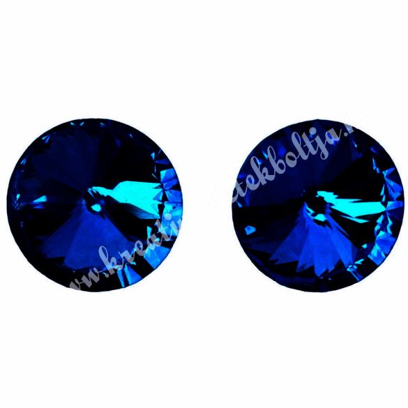 Kristály rivoli, dark sapphire, 2 db/csomag